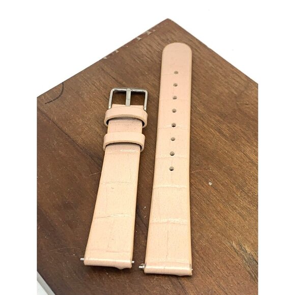 Invicta Watch Replacement Band Pink Leather 16mm Lug Silver Tone Steel Clasp - Picture 7 of 7